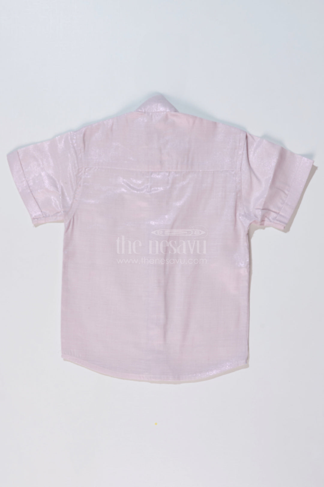 The Nesavu Boys Silk Shirt Boys White Half Shirt with Embroidered Elephant Motif and Mandarin Collar Nesavu Boys White Half Shirt Elephant Embroidery Mandarin Collar | The Nesavu