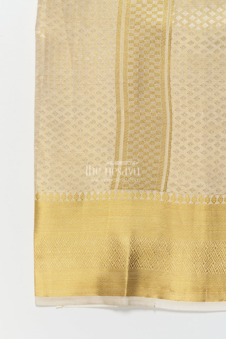 The Nesavu Boys Vesti Boys Zari Vesti for Festive Occasions and Family Celebrations Nesavu Nesavu boys vesti embossed tissue zari border weddings festive family events