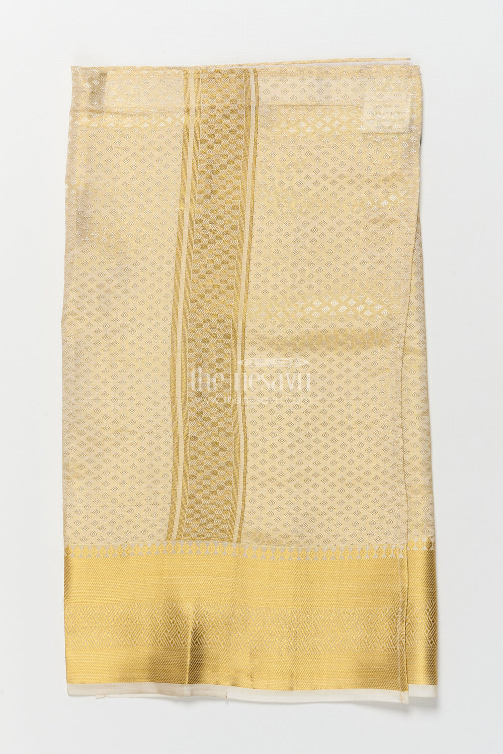 The Nesavu Boys Vesti Boys Zari Vesti for Festive Occasions and Family Celebrations Nesavu Nesavu boys vesti embossed tissue zari border weddings festive family events