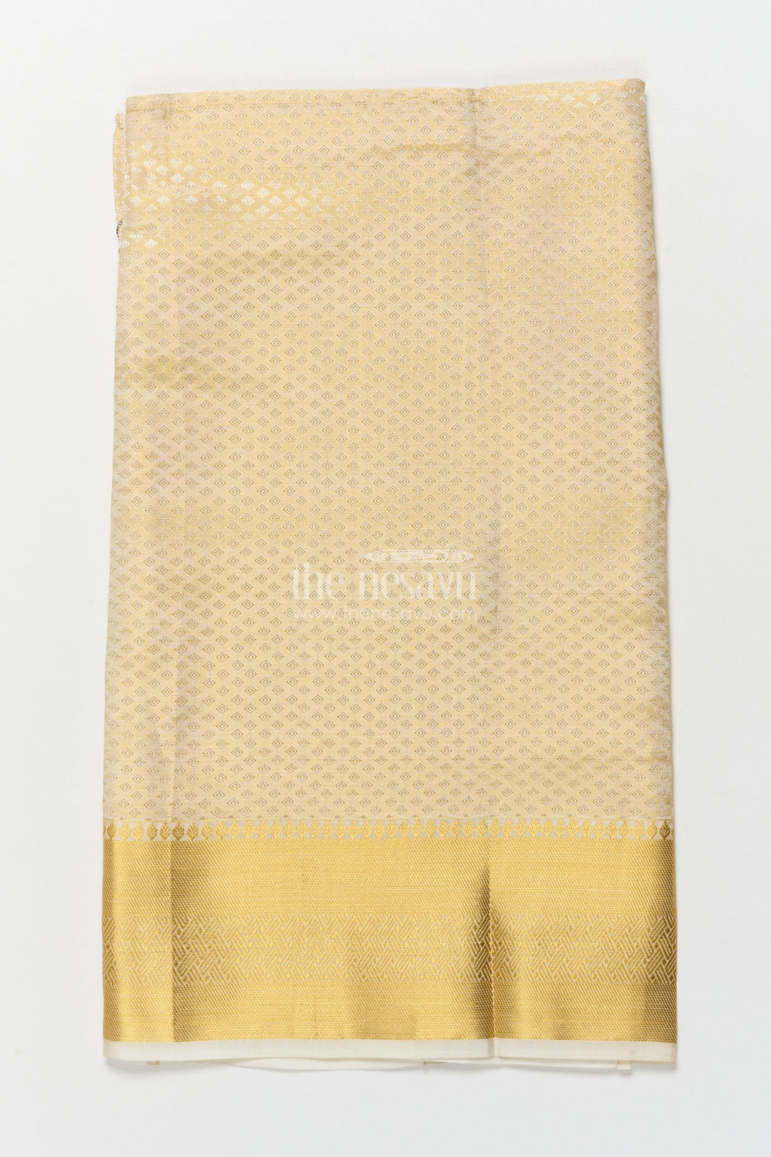 The Nesavu Boys Vesti Boys Zari Vesti for Festive Occasions and Family Celebrations Nesavu Nesavu boys vesti embossed tissue zari border weddings festive family events