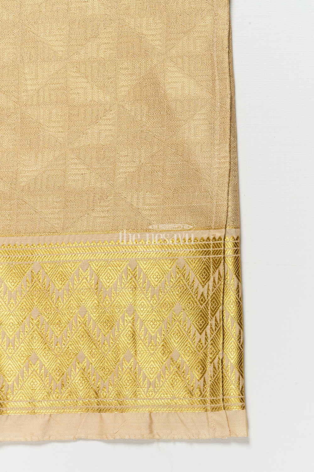 The Nesavu Boys Vesti Boys Zari Vesti for Traditional Celebrations and Temple Visits Nesavu Nesavu boys vesti embossed tissue broad zari border festivals wedding functions