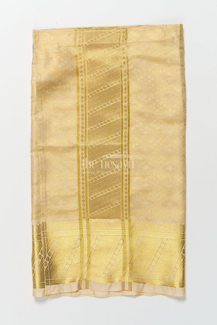 The Nesavu Boys Vesti Boys Zari Vesti for Wedding Ceremonies and Festive Rituals Nesavu Nesavu boys vesti embossed tissue rich zari border weddings traditional occasions