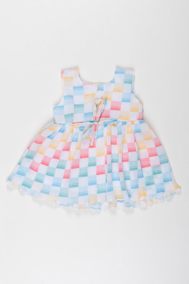 The Nesavu Baby Fancy Frock Candy Stripes Baby Girl Frock - A Summer Delight Nesavu Candy Stripes Sleeveless Frock for Baby Girls | Shop Latest Summer Trends | The Nesavu