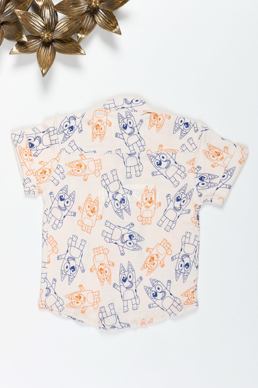 The Nesavu Boys Cotton Shirt Cartoon Printed Muslin Boys Shirt for Playdates and Everyday Fun Nesavu Nesavu Muslin Boys Shirt Cartoon Print Fun Breathable Shirt Playdates Daily Wear