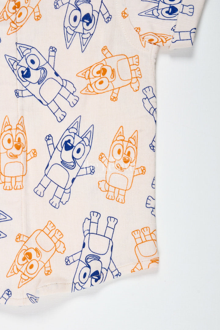 The Nesavu Boys Cotton Shirt Cartoon Printed Muslin Boys Shirt for Playdates and Everyday Fun Nesavu Nesavu Muslin Boys Shirt Cartoon Print Fun Breathable Shirt Playdates Daily Wear