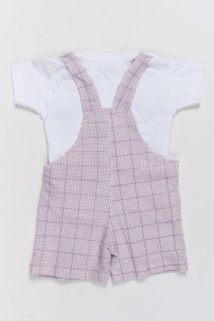 The Nesavu Baby Casual Sets Casual Babydoll Dress Pink Checked Elephant Applique Cotton Dungaree Set Nesavu Casual Babydoll Dress Pink Checked Dungaree Set Elephant Applique | The Nesavu