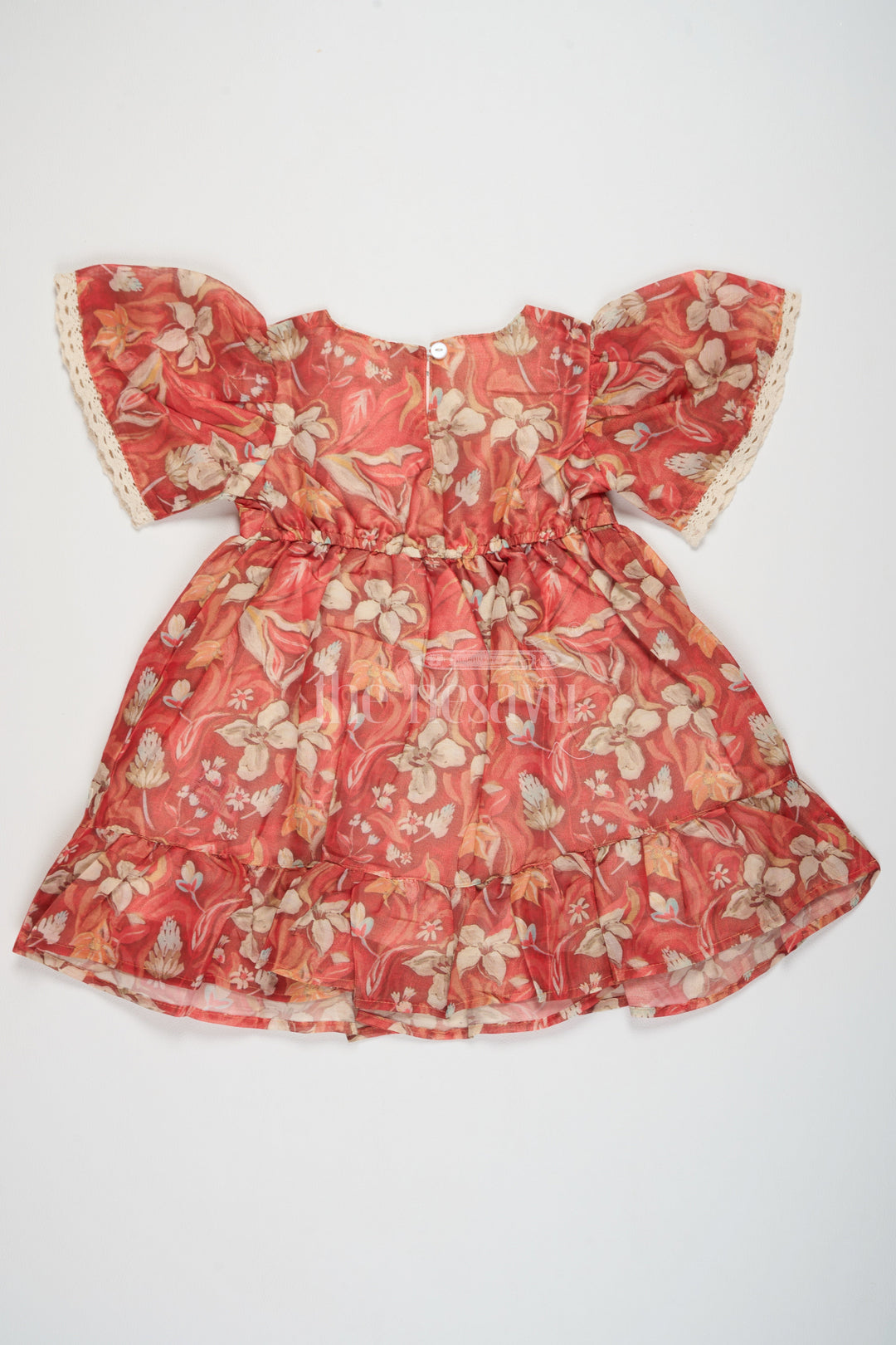 The Nesavu Girls Fancy Frock Casual Cotton Frocks for Ladies with Floral Tissue Print and Puff Sleeves, Perfect for Summer Festivals and Playdates Nesavu Casual Cotton Frocks Ladies Puff Sleeves Floral Tissue Print Nesavu Ideal Summer Festivals Playdates