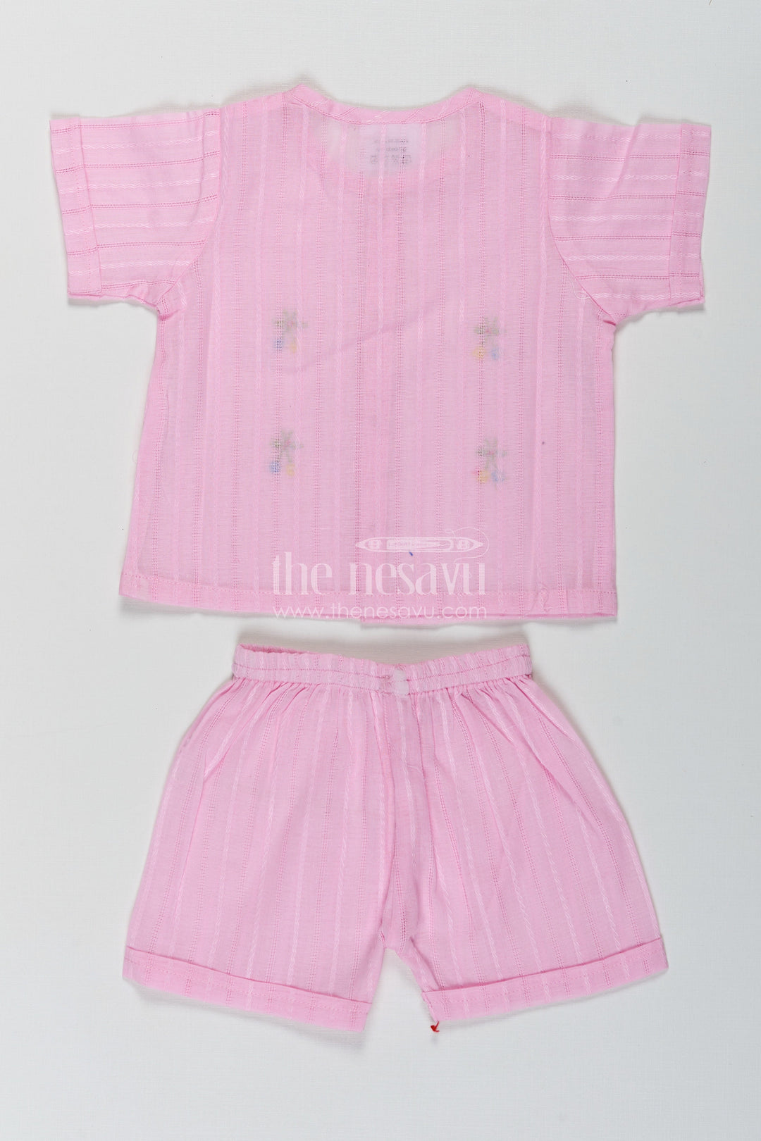 The Nesavu Baby Casual Sets Casual Dress for Birthday in Lavender Cotton with Embroidery Accents and Matching Shorts for Baby Girls Nesavu Lavender Baby Girl Casual Dress Birthday Embroidered Cotton Top Matching Shorts | The Nesavu