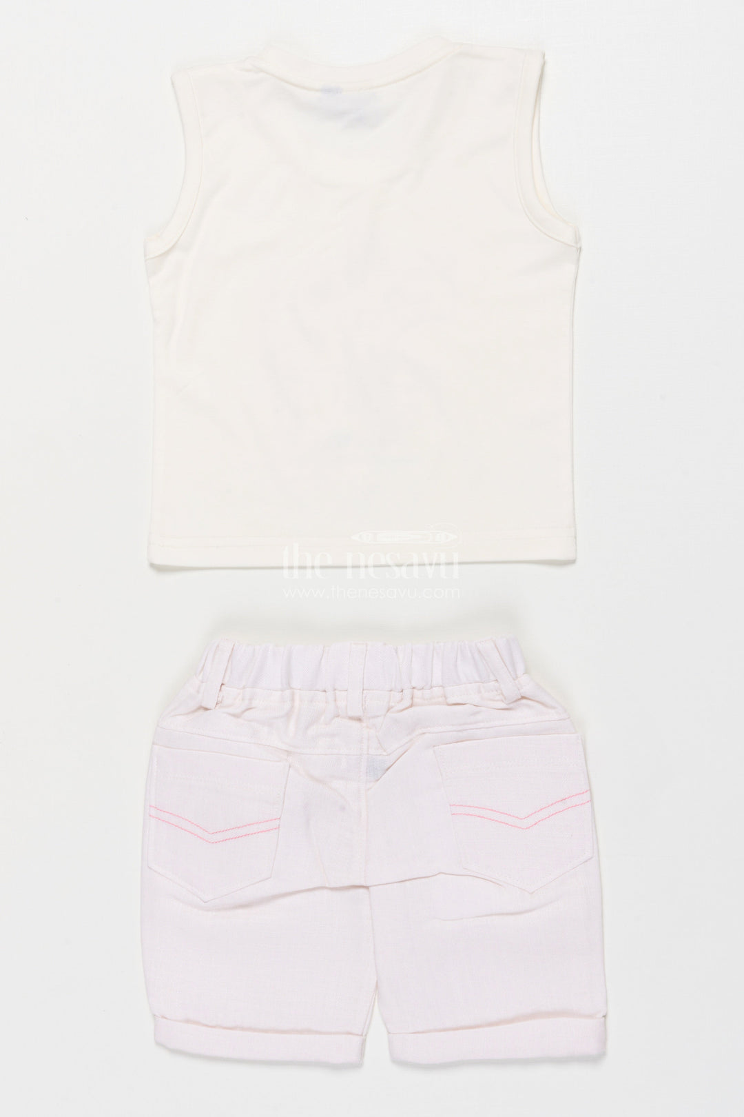 The Nesavu Boys Casual Set Casual Shirt and Shorts Set for Boys Everyday Summer Wear Nesavu Nesavu Boys Cotton Casual Shirt Shorts Digital Wave Print Everyday Comfort