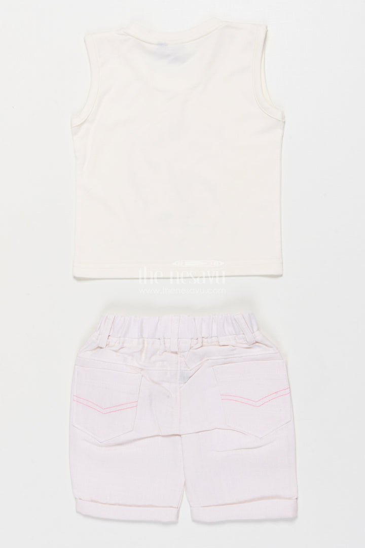 The Nesavu Boys Casual Set Casual Shirt and Shorts Set for Boys Everyday Summer Wear Nesavu Nesavu Boys Cotton Casual Shirt Shorts Digital Wave Print Everyday Comfort