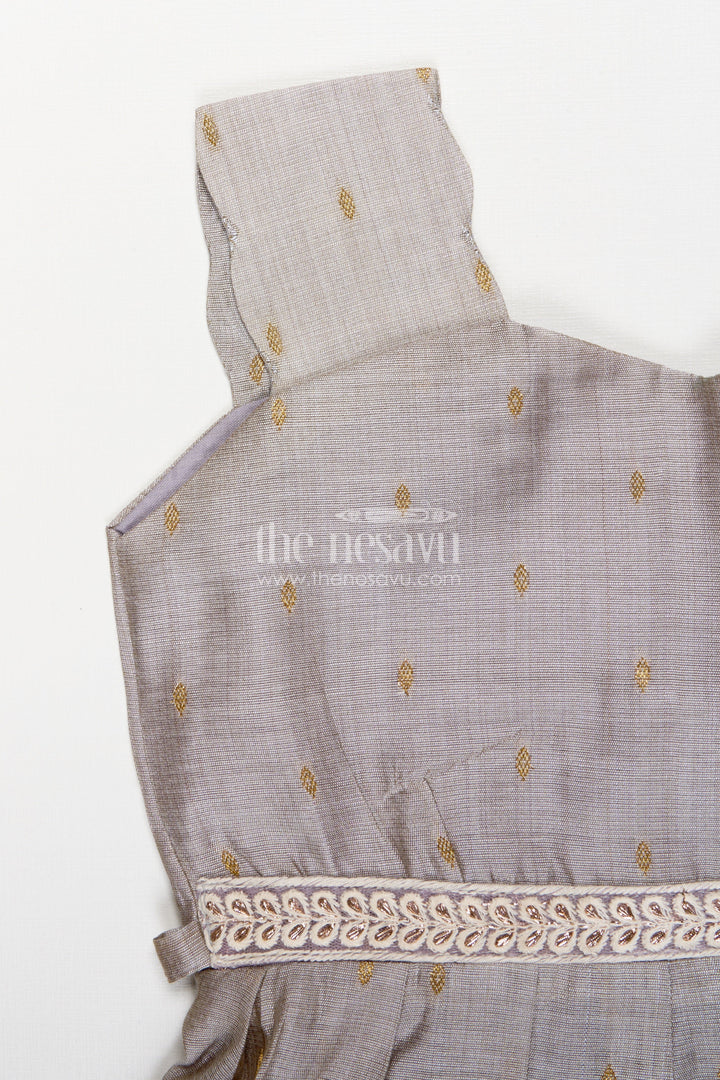 The Nesavu Girls Chanderi Frock Chanderi Frock for Toddler Girls for School Ethnic Day and Family Events Nesavu Nesavu chanderi frock for toddler girls perfect for school ethnic day and cultural events