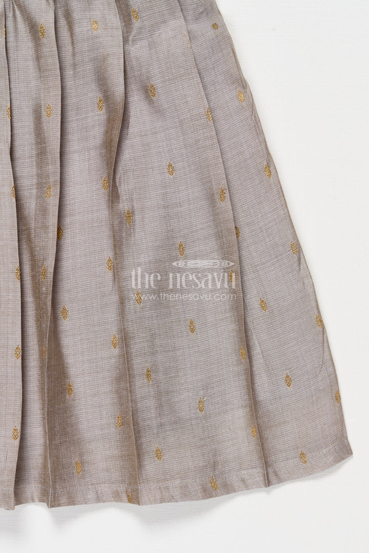 The Nesavu Girls Chanderi Frock Chanderi Frock for Toddler Girls for School Ethnic Day and Family Events Nesavu Nesavu chanderi frock for toddler girls perfect for school ethnic day and cultural events