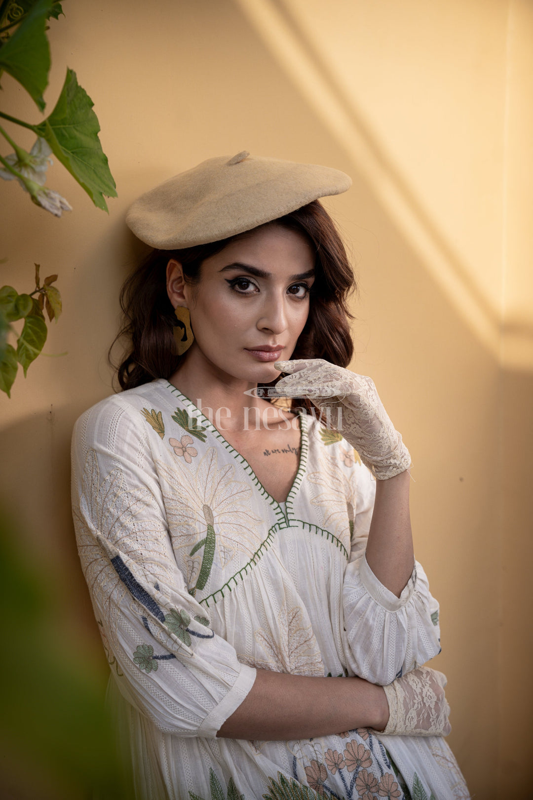 The Nesavu Womens Flared Kurthas Chiffon Christmas Party Wear Womens Dresses with Floral Embroidery and Flared Design Nesavu Chiffon Christmas Party Wear Womens Dresses Vibrant Embroidery Flared Style | The Nesavu