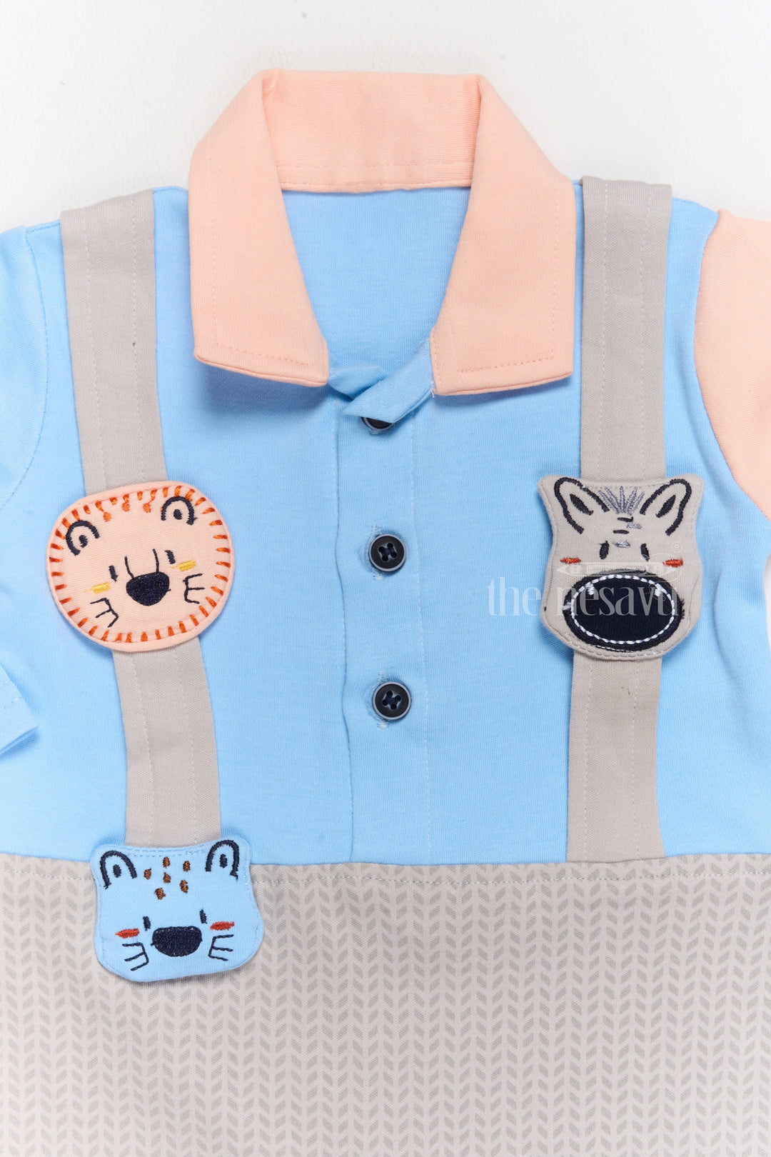The Nesavu Baby Casual Sets Children Dungarees with Playful Animal Prints and Pastel Tones Nesavu Children Dungarees Animal Prints Pastel Cotton Comfort | The Nesavu