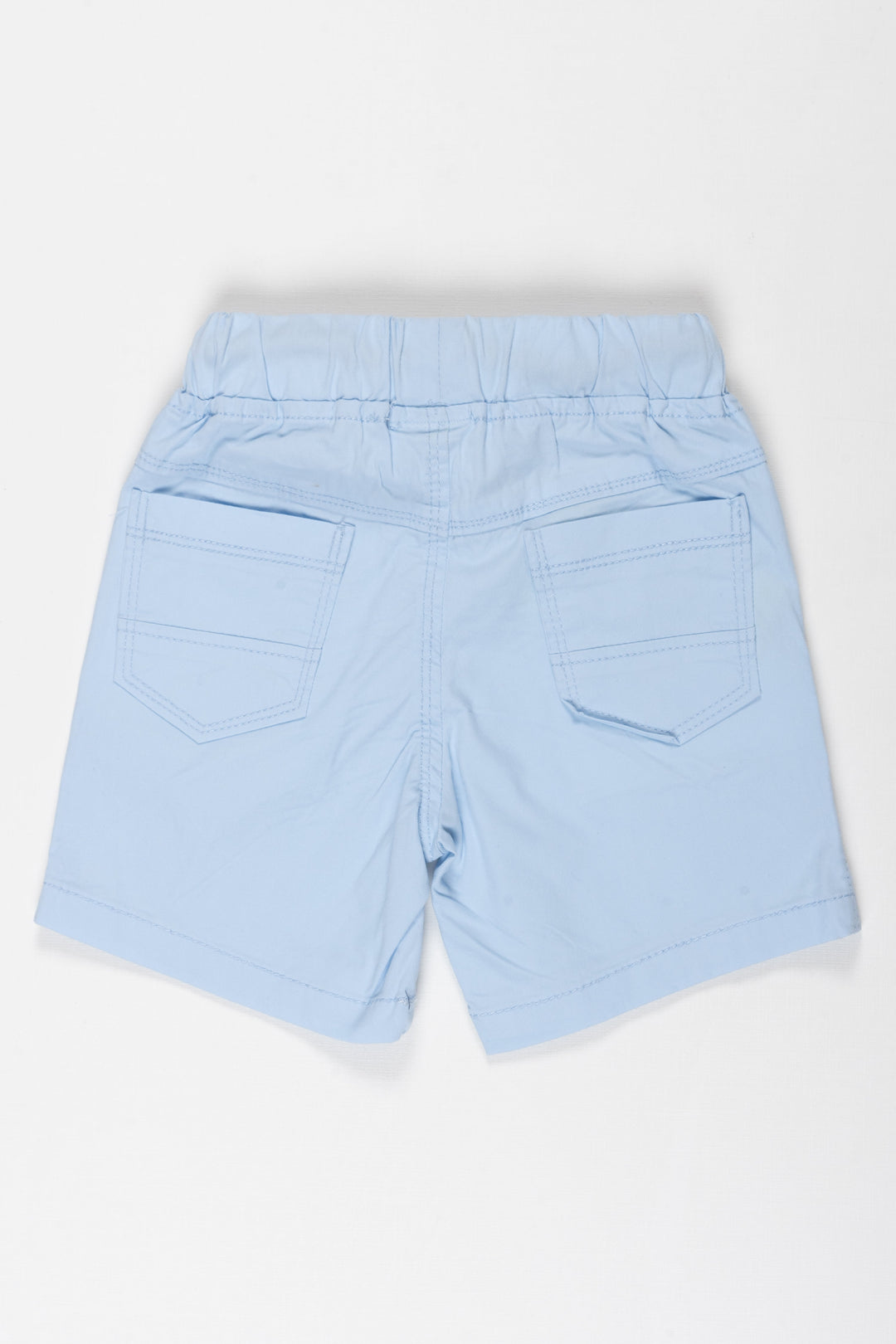 The Nesavu Boys Shorts Classic Boys Light Grey Cotton Shorts with Iconic Embroidery Nesavu Boys Light Grey Embroidered Cotton Shorts | Comfortable  Stylish Kids Wear | The Nesavu