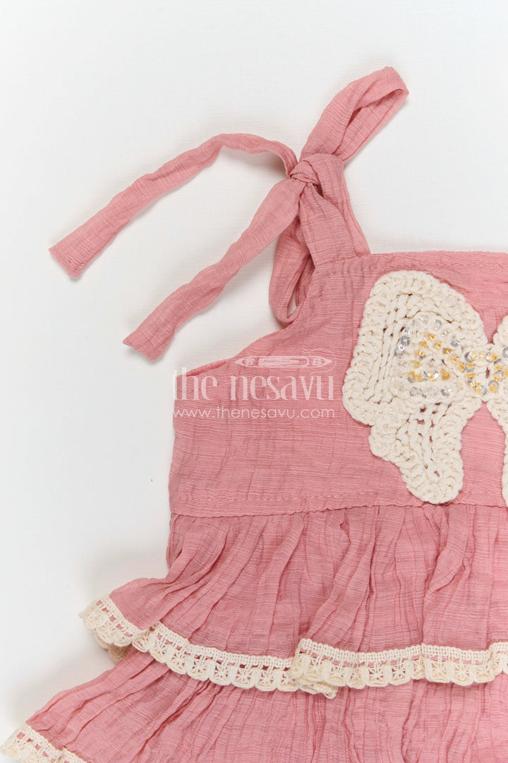 The Nesavu Girls Dothi Sets Classic Girls Dhoti Set for Traditional Functions Nesavu Nesavu girls dhoti set for festive occasions with cotton blend fabric comfortable traditional kids outfit