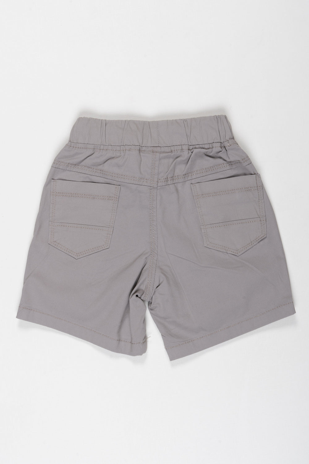 The Nesavu Boys Shorts Classic Grey Boys Performance Shorts with Iconic Embroidery Nesavu Boys Grey Active Shorts | Embroidered Comfort Wear | The Nesavu