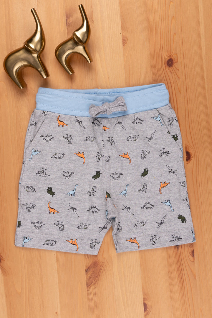 The Nesavu Boys Shorts Comfy Unisex Kids Trendy Shorts Effortlessly Stylish and Comfortable Bottoms psr silks Nesavu 10 (NB) / Gray LBW022