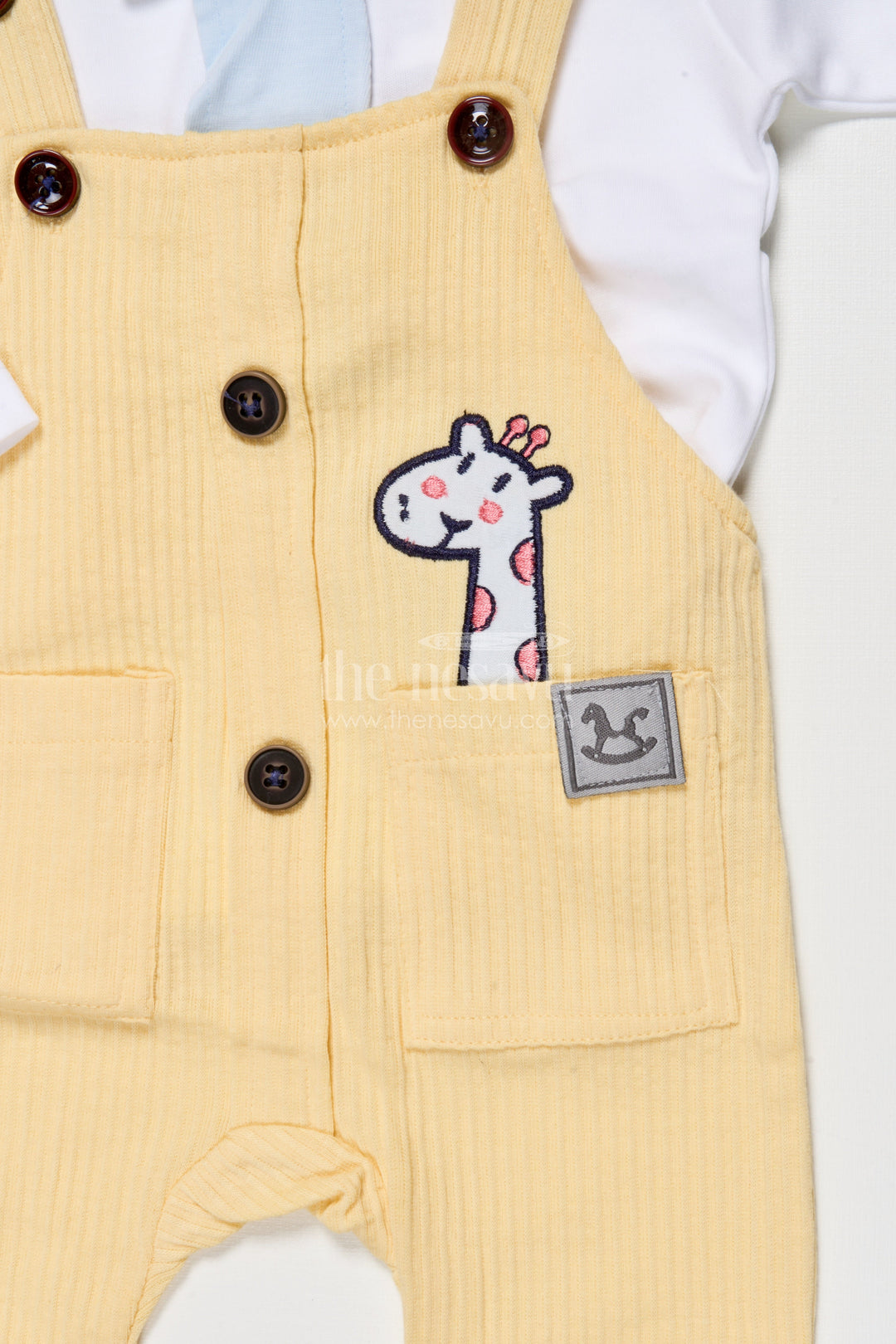 The Nesavu Baby Dungarees Cotton Baby Dungaree Set for Everyday Play and Outings Nesavu Nesavu baby dungaree cotton set printed tee daily wear playful comfort