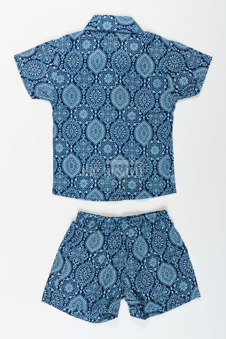 The Nesavu Cotton casual set for toddler boys' summer wardrobe Nesavu Nesavu toddler boys casual printed cotton set  mandala co-ord outfit everyday summer fun