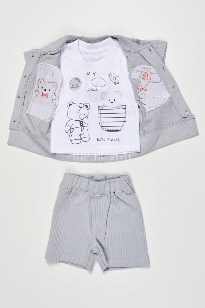 The Nesavu Boys Casual Set Cotton Co-ord Set for Boys to Wear During Play, Outings, or Lounging Nesavu Nesavu boys cotton co-ord set short sleeve shirt pants play casual wear