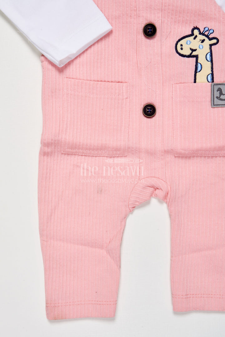The Nesavu Baby Dungarees Cotton Dungaree Set for Baby Girls for Daily Comfort and Playtime Nesavu Nesavu cotton dungaree set baby girls soft inner top playtime daily wear