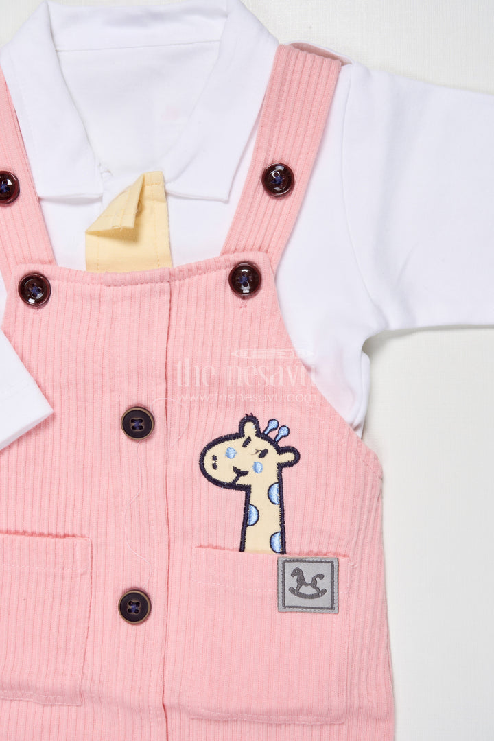 The Nesavu Baby Dungarees Cotton Dungaree Set for Baby Girls for Daily Comfort and Playtime Nesavu Nesavu cotton dungaree set baby girls soft inner top playtime daily wear