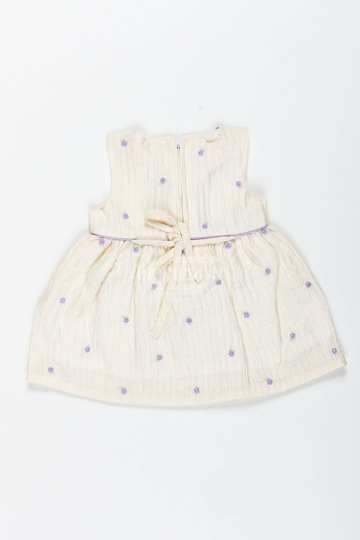 The Nesavu Baby Cotton Frocks Cotton Floral Embroidered Dress for Baby Girls Nesavu Nesavu Toddler Girls Cotton Dress Embroidered Frock Coordinated Purple Shirt