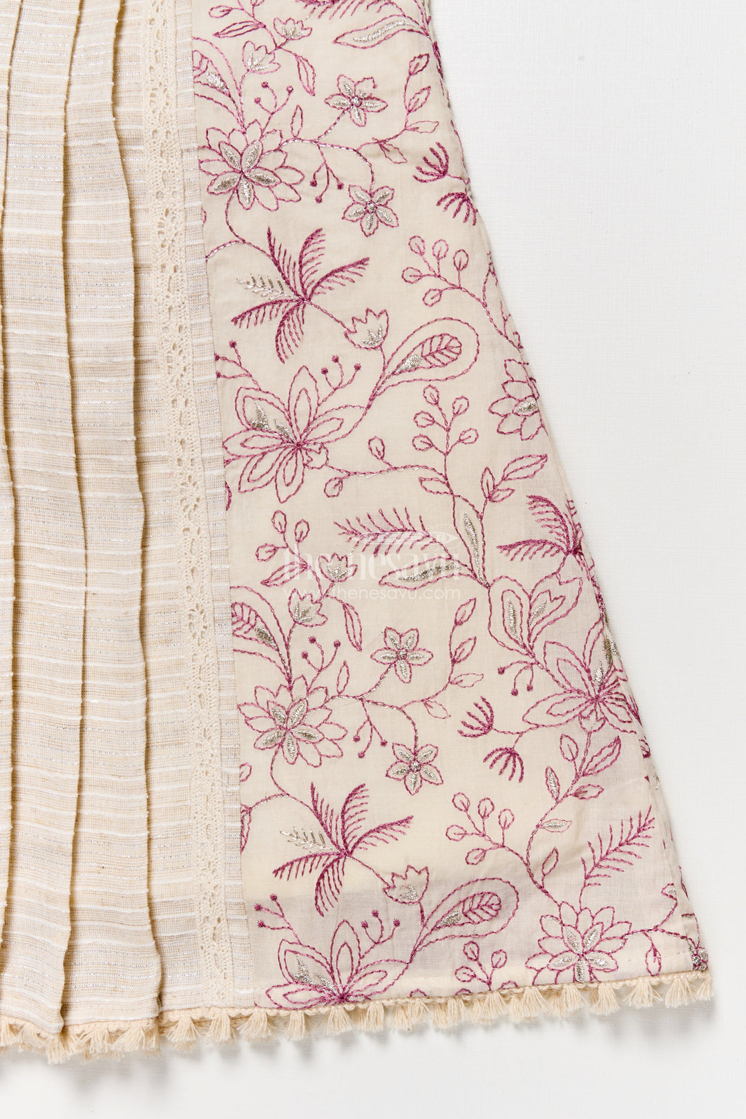 The Nesavu Girls Cotton Frock Cotton Frock for Girls with Embroidered Yoke for Casual Outings and Family Get-Togethers Nesavu Nesavu cotton frock girls net embroidered yoke perfect casual occasions family gatherings