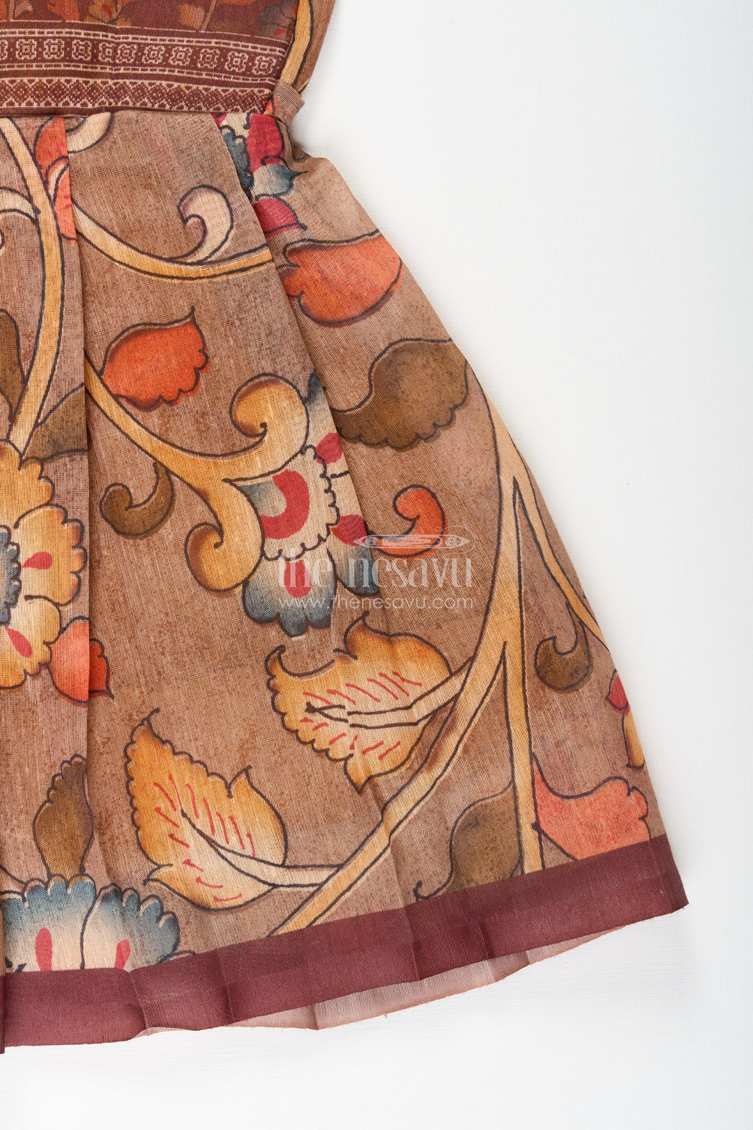 The Nesavu Tie-up Frock Cotton Printed Baby Girl Tie-Up Frock for Summer Outings and Festive Play Nesavu Nesavu cotton tie-up frock for baby girls – tribal printed summer dress for playdates and poojas