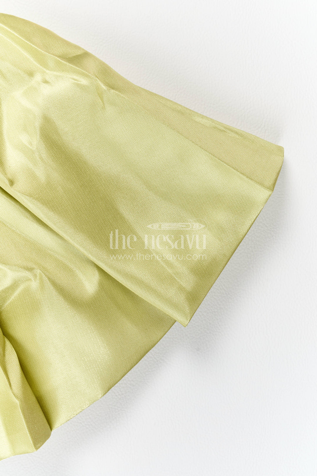 The Nesavu Girls Fancy Party Frock Designer Frock for Girls in Gold for Festive Gatherings Nesavu Nesavu Designer Frock For Girls In Gold For Celebrations