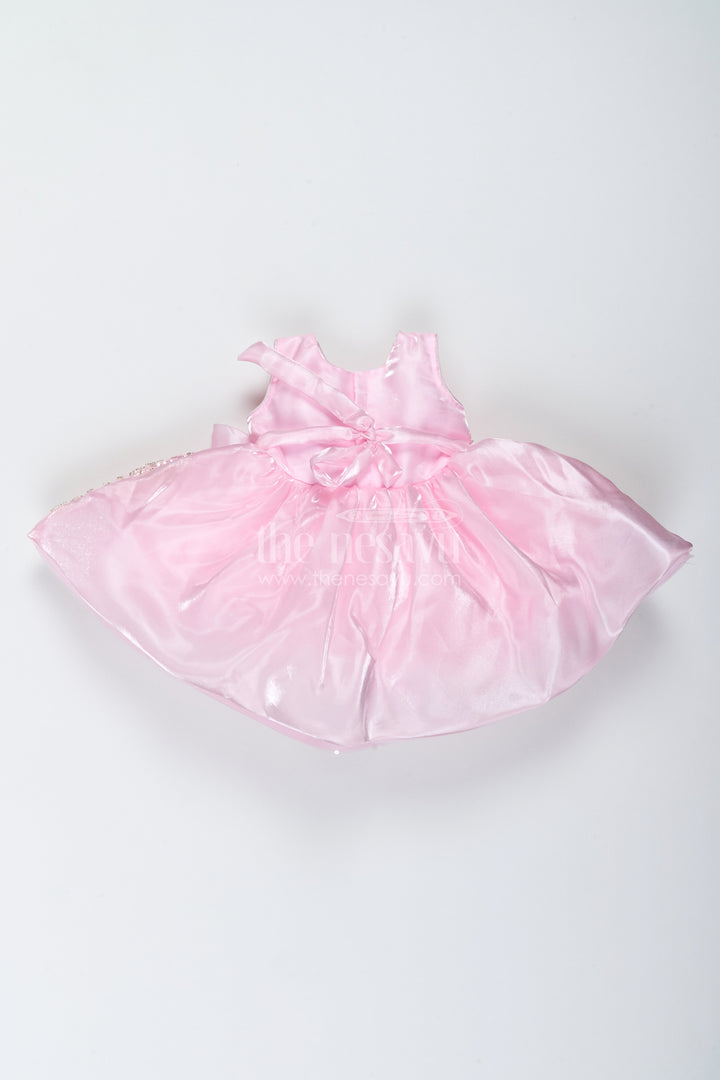 The Nesavu Girls Fancy Party Frock Designer Frock for Girls in Pink for Celebration Styling Nesavu Nesavu Designer Frock For Girls In Pink For Celebration Styling
