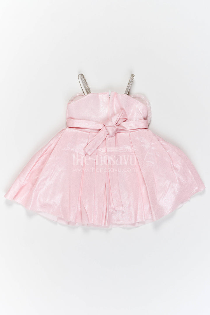 The Nesavu Girls Fancy Party Frock Designer Frock for Girls in Pink for Joyful Occasions Nesavu Nesavu Designer Frock For Girls In Pink For Celebrations