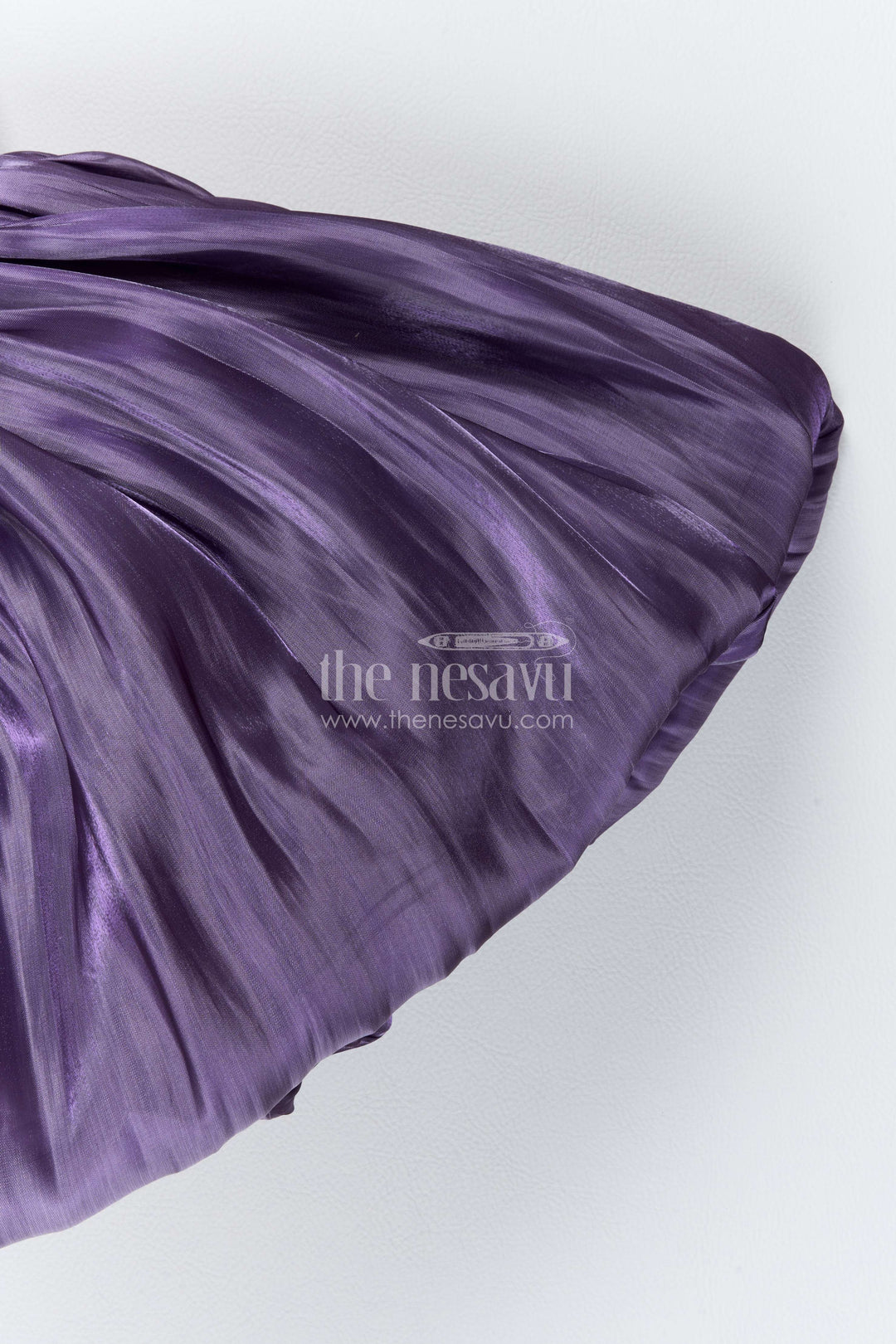 The Nesavu Girls Fancy Party Frock Designer Frock for Girls in Purple for Celebrations and Photos Nesavu Nesavu Designer Frock For Girls With Woven Texture For Weddings