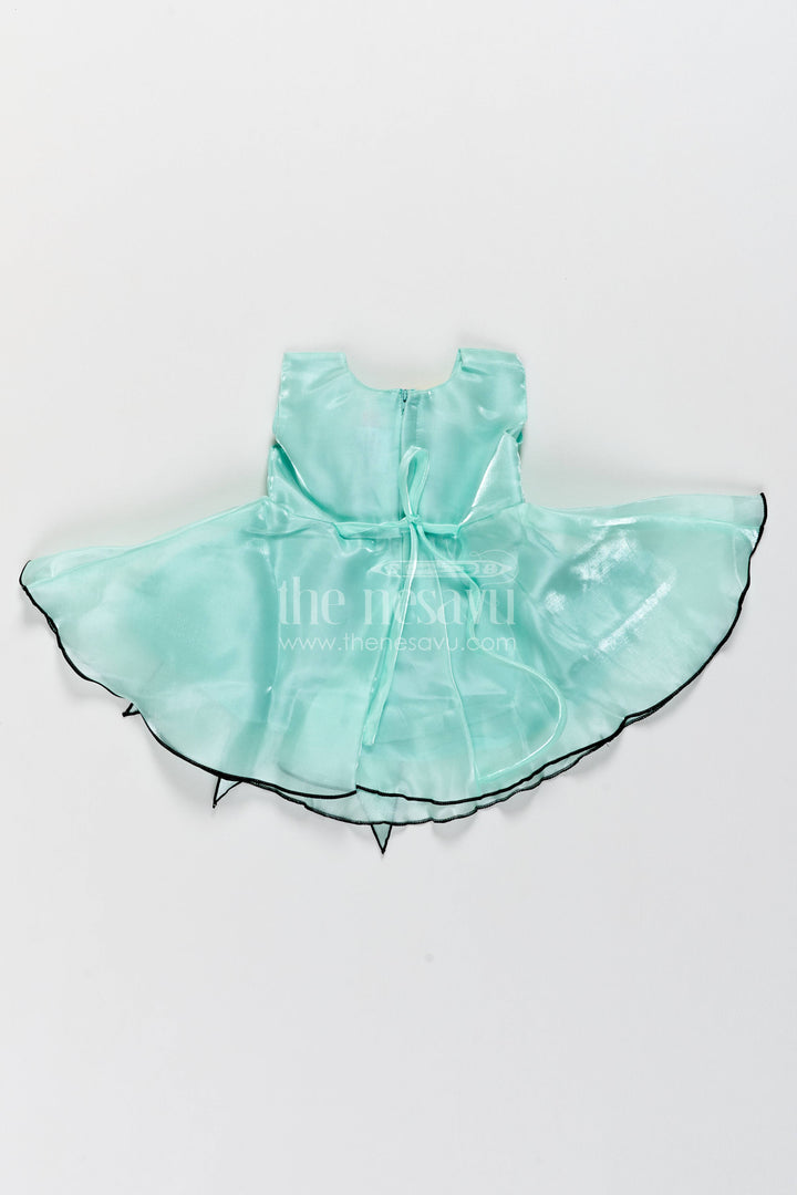 The Nesavu Girls Fancy Party Frock Designer Frock for Girls with Floral Detailing for Weddings and Parties Nesavu Nesavu Designer Frock For Girls With Floral Detailing For Weddings