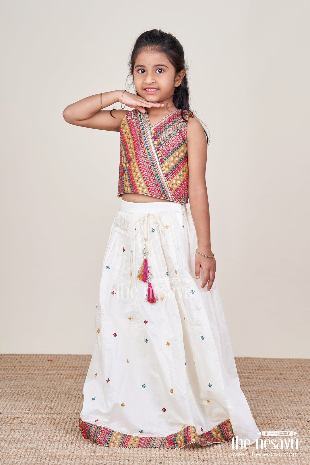 The Nesavu Girls Lehenga Choli Designer Lehenga Choli for Girls with Georgette Embroidery and Traditional Motifs Nesavu Nesavu girls georgette lehenga choli embroidery  perfect weddings festive occasions