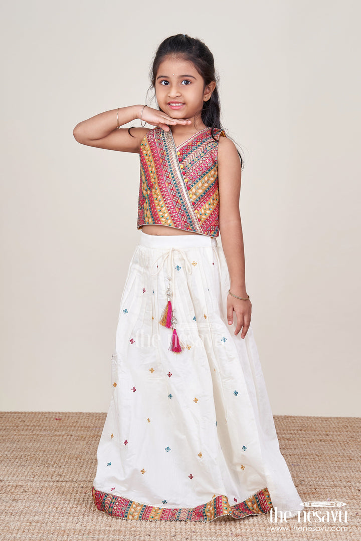 The Nesavu Girls Lehenga Choli Designer Lehenga Choli for Girls with Georgette Embroidery and Traditional Motifs Nesavu Nesavu girls georgette lehenga choli embroidery  perfect weddings festive occasions