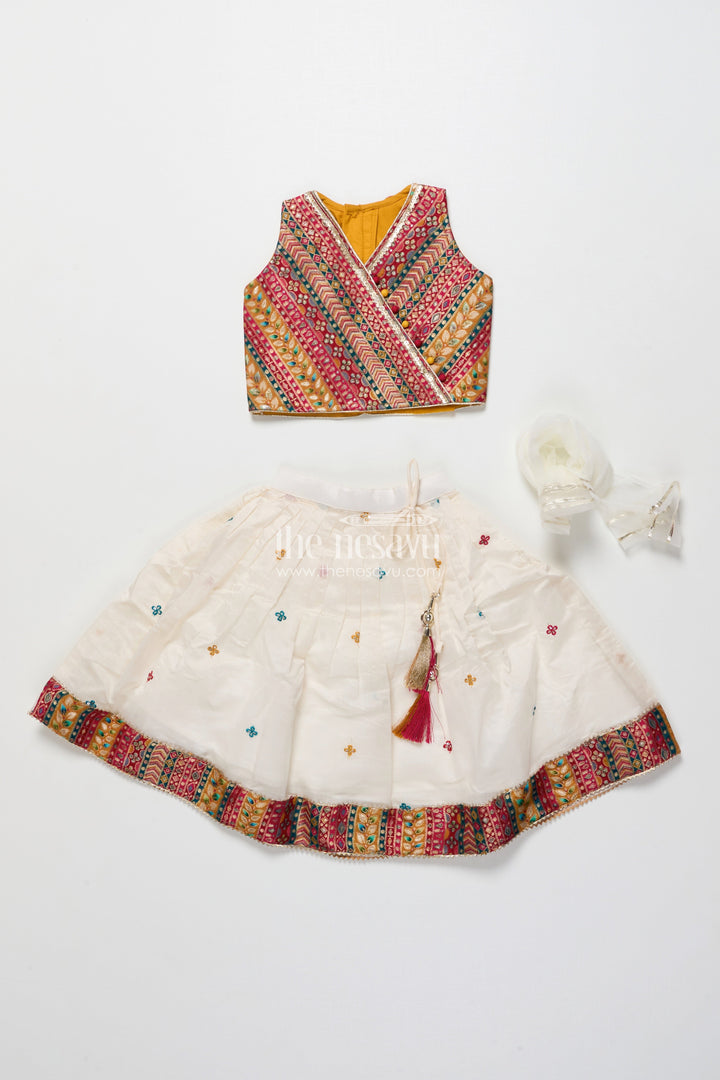 The Nesavu Girls Lehenga Choli Designer Lehenga Choli for Girls with Georgette Embroidery and Traditional Motifs Nesavu Nesavu girls georgette lehenga choli embroidery  perfect weddings festive occasions