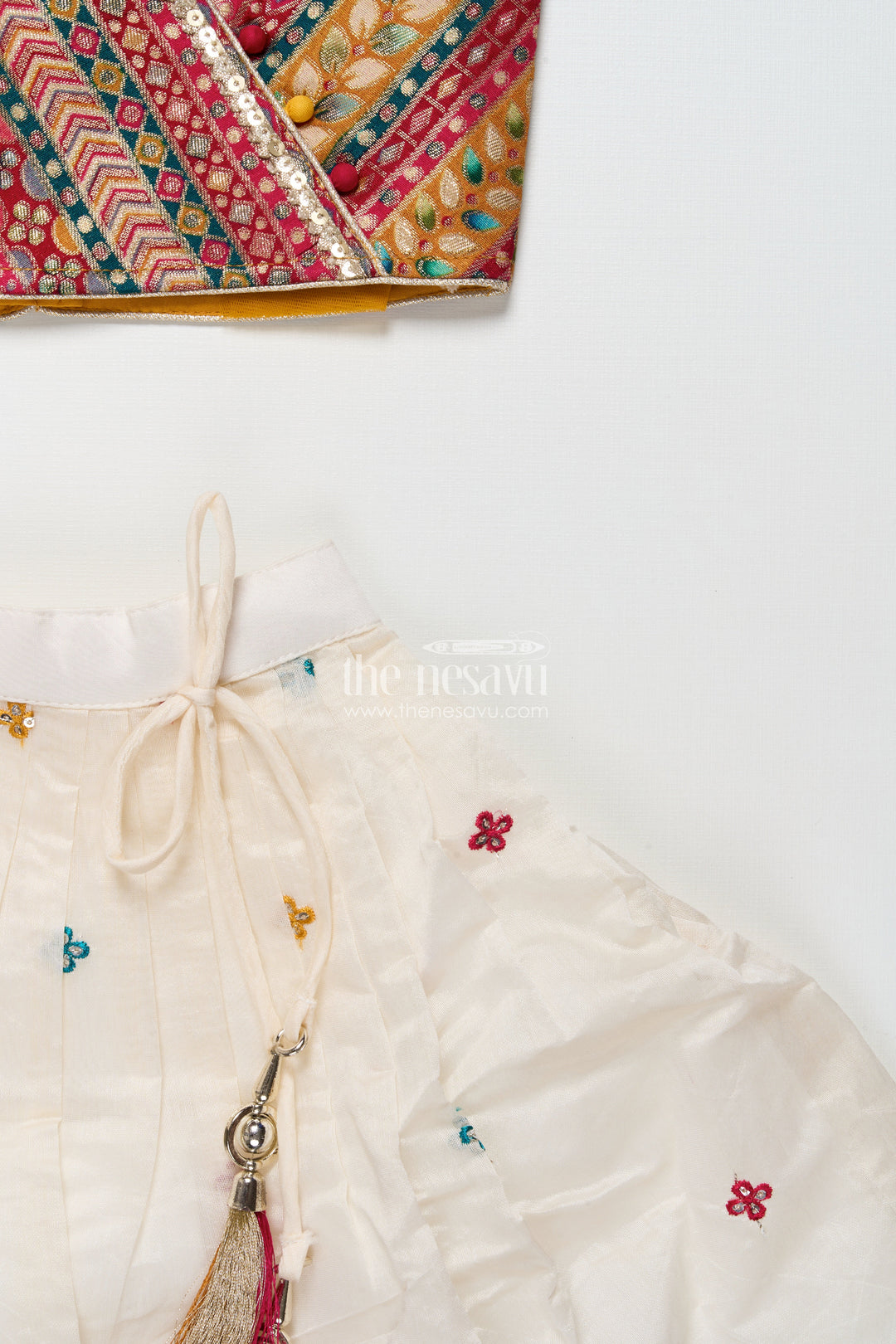 The Nesavu Girls Lehenga Choli Designer Lehenga Choli for Girls with Georgette Embroidery and Traditional Motifs Nesavu Nesavu girls georgette lehenga choli embroidery  perfect weddings festive occasions