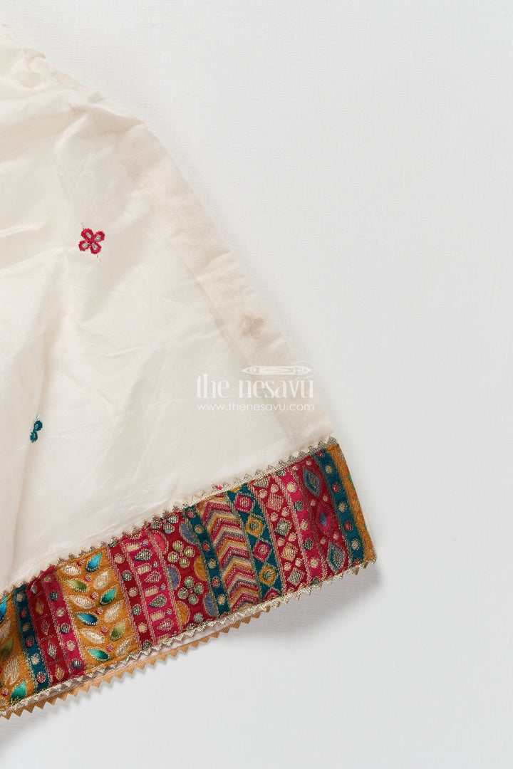 The Nesavu Girls Lehenga Choli Designer Lehenga Choli for Girls with Georgette Embroidery and Traditional Motifs Nesavu Nesavu girls georgette lehenga choli embroidery  perfect weddings festive occasions