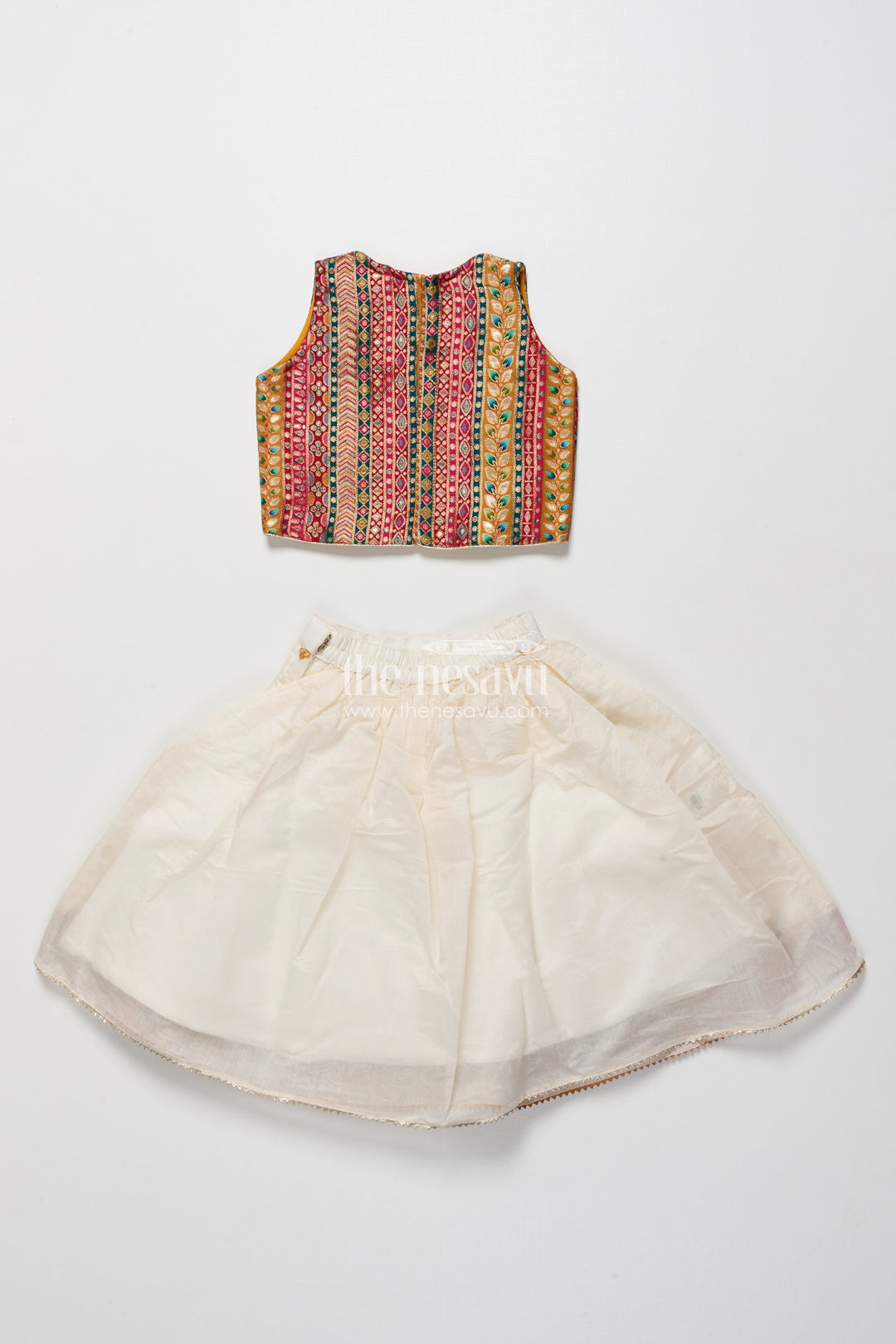 The Nesavu Girls Lehenga Choli Designer Lehenga Choli for Girls with Georgette Embroidery and Traditional Motifs Nesavu Nesavu girls georgette lehenga choli embroidery  perfect weddings festive occasions