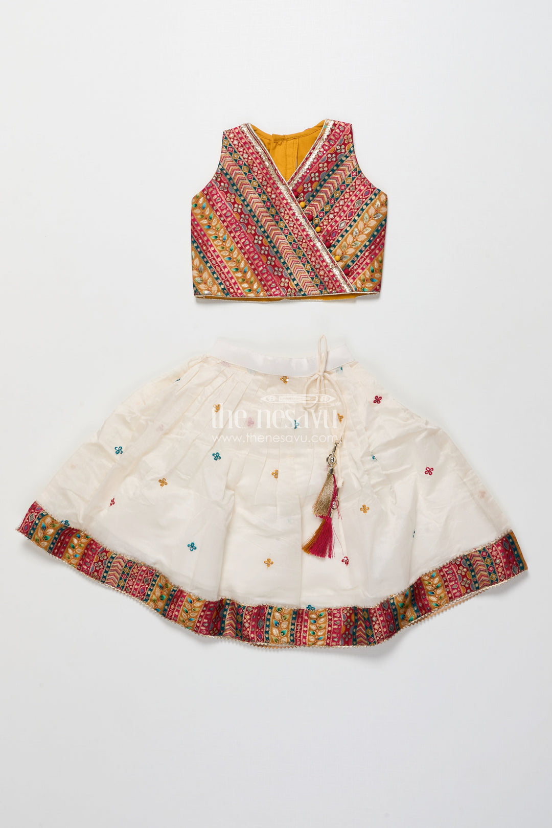 The Nesavu Girls Lehenga Choli Designer Lehenga Choli for Girls with Georgette Embroidery and Traditional Motifs Nesavu Nesavu girls georgette lehenga choli embroidery  perfect weddings festive occasions