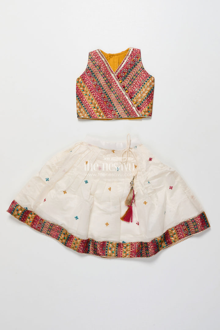 The Nesavu Girls Lehenga Choli Designer Lehenga Choli for Girls with Georgette Embroidery and Traditional Motifs Nesavu Nesavu girls georgette lehenga choli embroidery  perfect weddings festive occasions