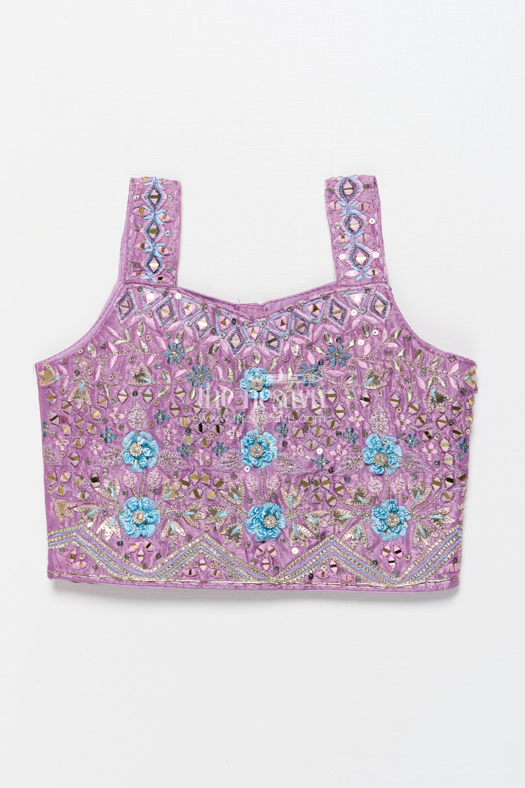 The Nesavu Girls Ethnic Lehenga Designer Lehenga Set for Girls for Weddings and Traditional Photoshoots Nesavu Nesavu designer lehenga set girls mirror embroidery perfect weddings traditional events