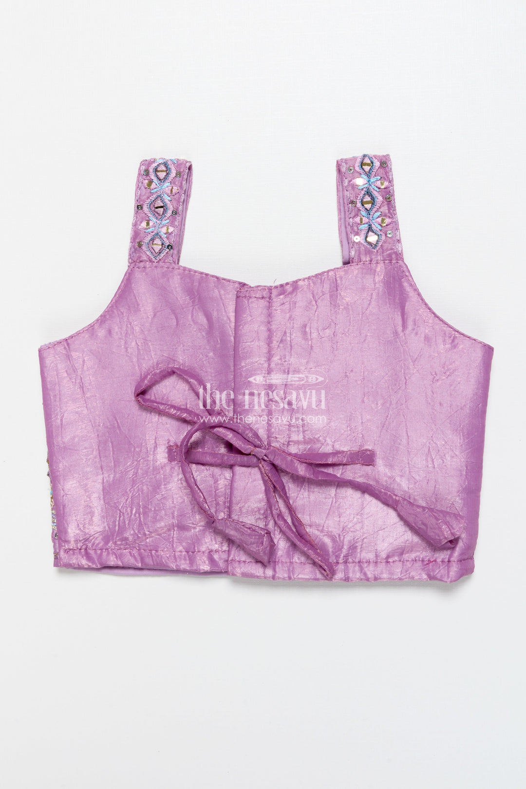 The Nesavu Girls Ethnic Lehenga Designer Lehenga Set for Girls for Weddings and Traditional Photoshoots Nesavu Nesavu designer lehenga set girls mirror embroidery perfect weddings traditional events