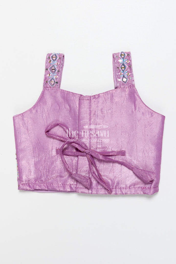 The Nesavu Girls Ethnic Lehenga Designer Lehenga Set for Girls for Weddings and Traditional Photoshoots Nesavu Nesavu designer lehenga set girls mirror embroidery perfect weddings traditional events