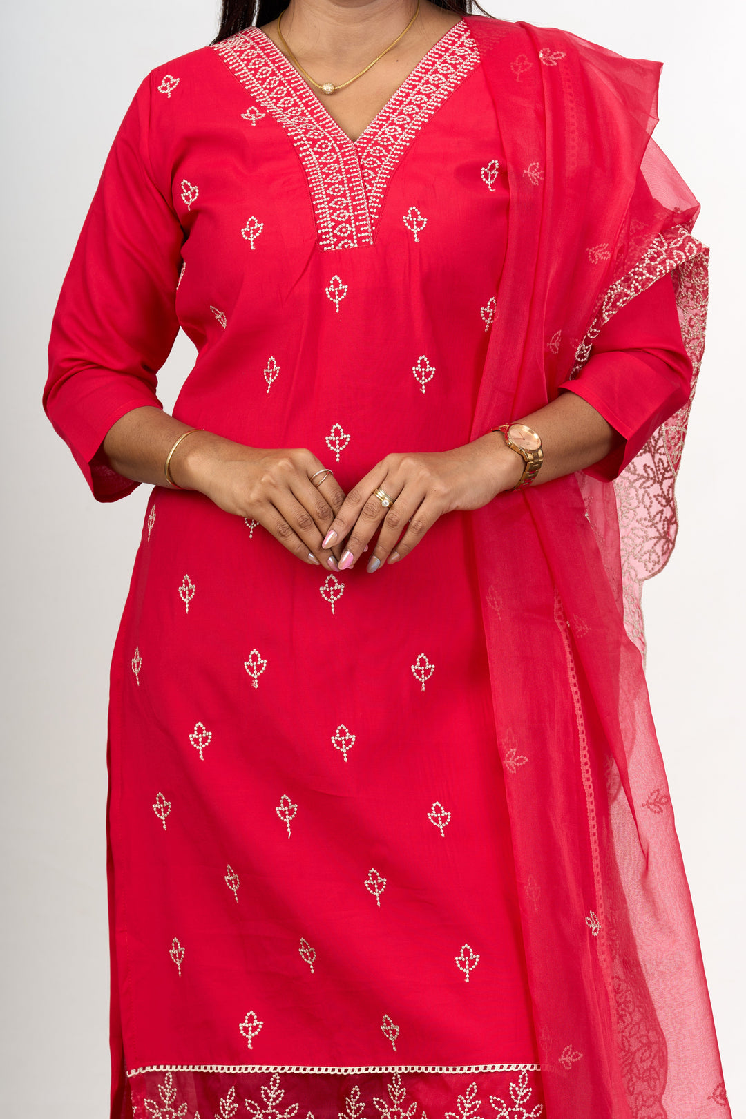 The Nesavu Womens Straight Suit Sets Elegant Art Silk Traditional Dress for Function with Embroidery Details for Women Nesavu Traditional Art Silk Dress Functions Embroidered Dupatta Women - | The Nesavu