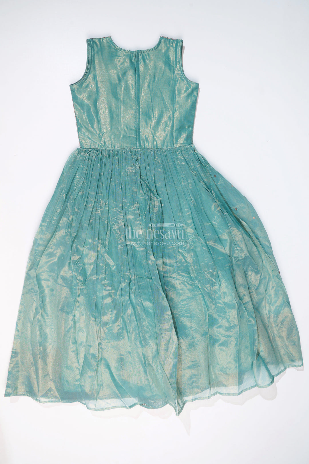 The Nesavu Girls Churidar Sets Elegant Churidar Sleeves Kurta Set for Girls with Shimmering Chinon Silk and Embellished Dupatta Nesavu Elegant Churidar Sleeves Kurta Set Girls Shimmering Chinon Silk Embellished Dupatta | The Nesavu