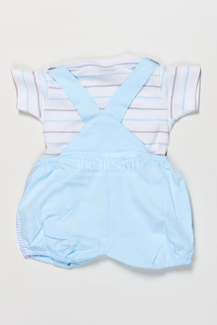The Nesavu Baby Dungarees Embroidered Baby Dungaree Set for Casual Wear and Playtime Fun Nesavu Nesavu embroidered baby dungaree cotton set boys  perfect playtime everyday comfort