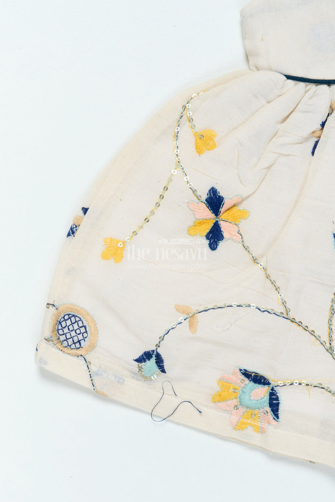 The Nesavu Baby Frocks Embroidered Baby Frock for Traditional Rituals and Birthday Poojas Nesavu Nesavu embroidered baby frock cotton naming ceremonies poojas first birthday functions